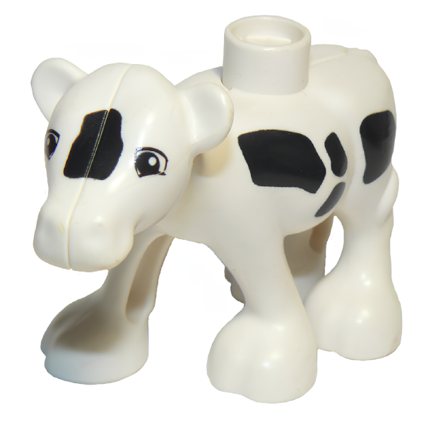 Гуляющая корова Lego Duplo Cow Baby Calf, Walking, Black Spots, Eyes Squared dupcalf1c01pb02 U